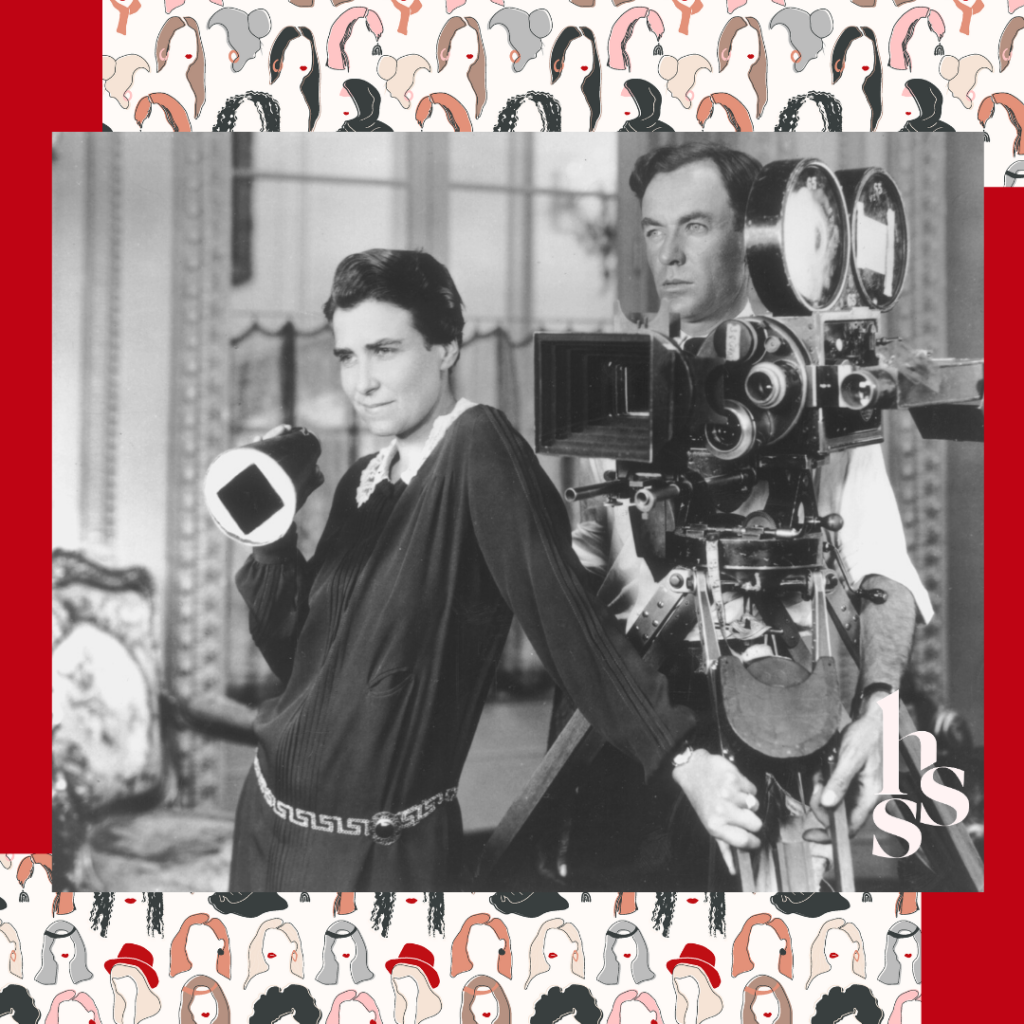 Photo of Dorothy Arzner with movie camera
