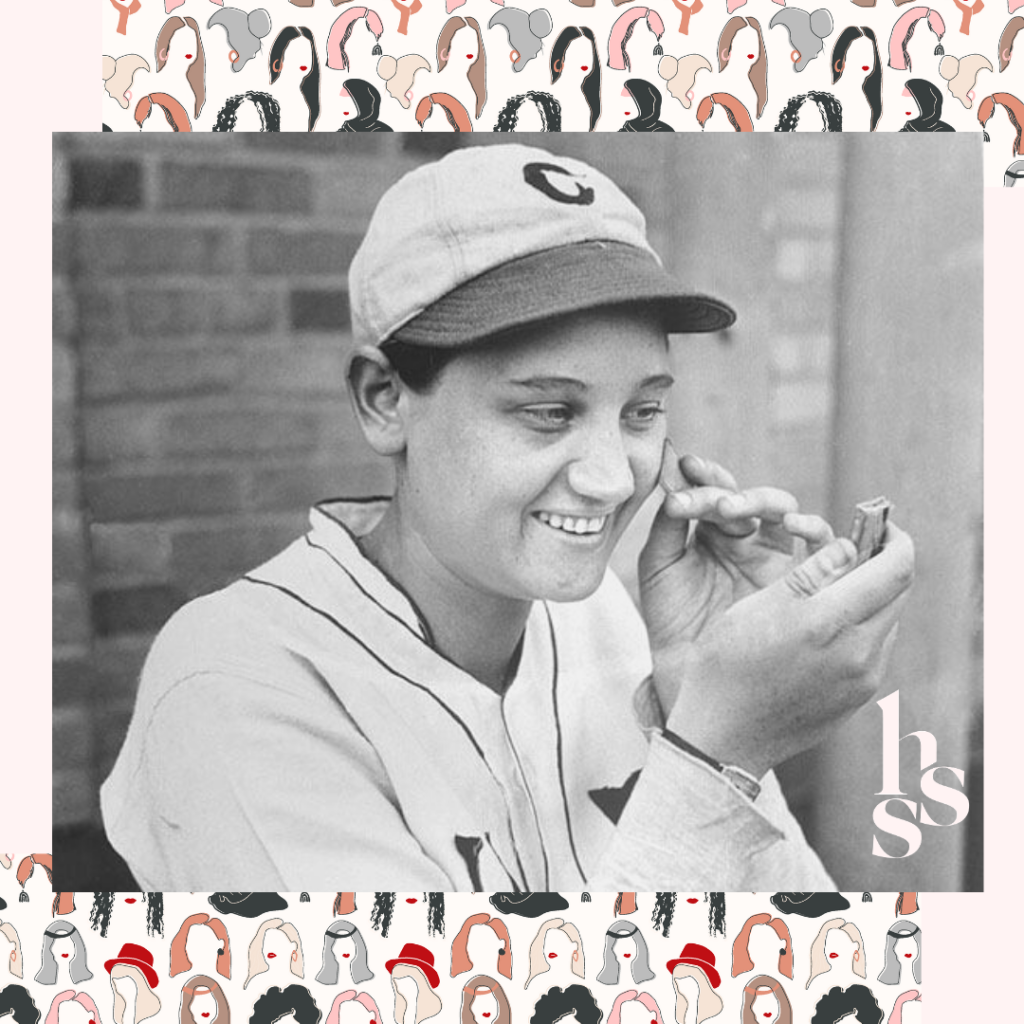 Photo of Jackie Mitchell in baseball uniform