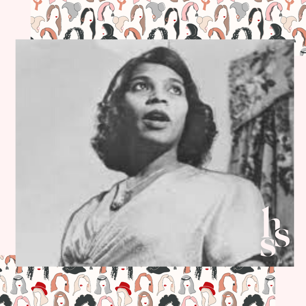 Photo of Marian Anderson singing